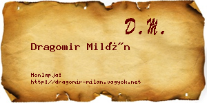 Dragomir Milán névjegykártya